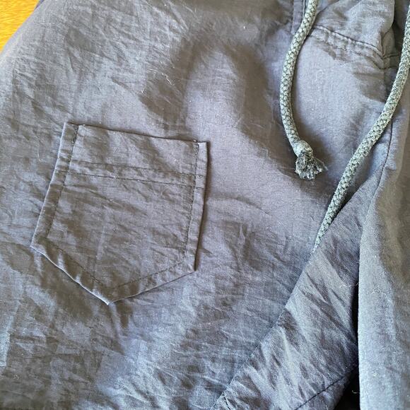 Black Elastic Waist Shorts Tie Closure Small Pocket Accent Forena - Picture 6 of 6